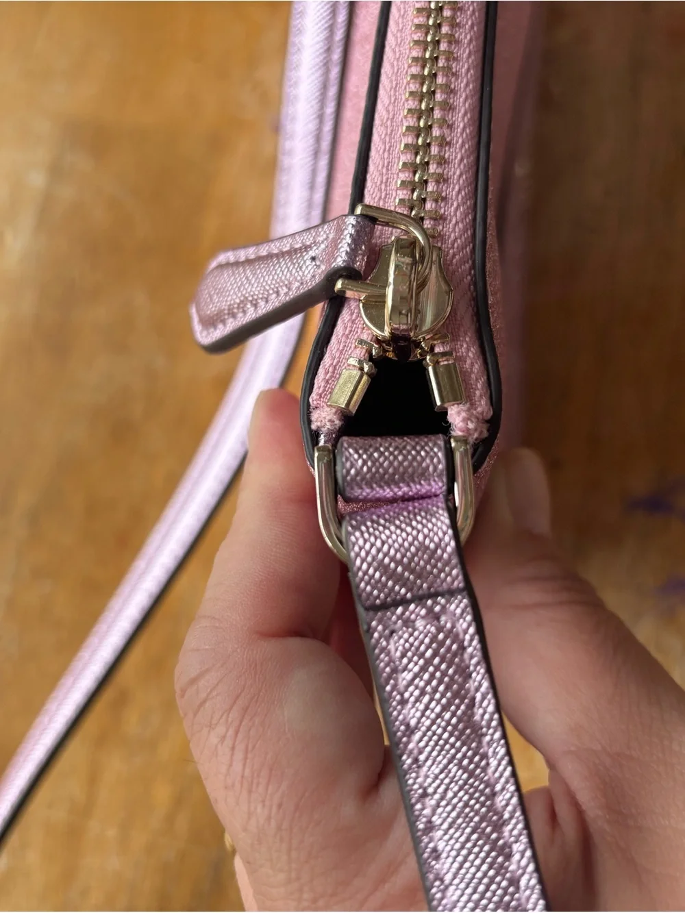 Kate Spade Rose Pink Glitter & Blush Crossbody Bag - Picture 10 of 12